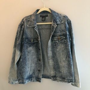 Faded wash, oversized jean jacket